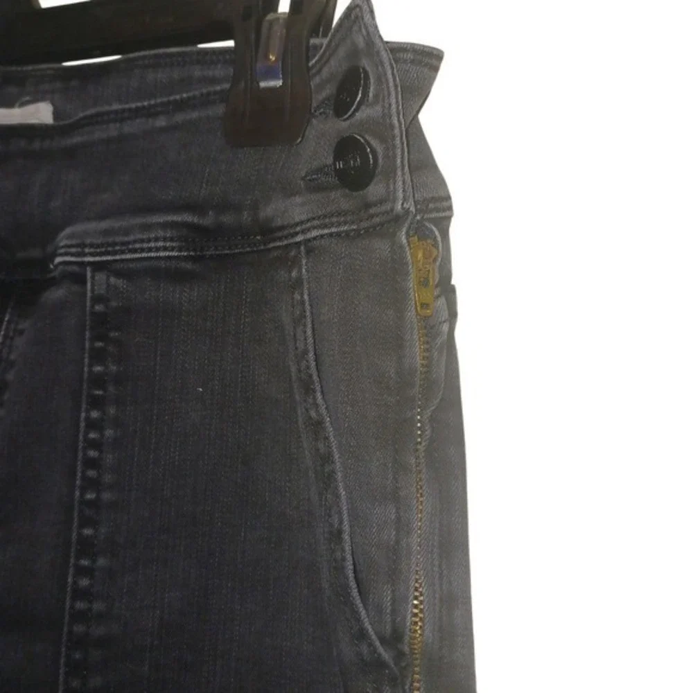 FRAME‎ Black High Rise Skinny Jeans Size 27 Utility Pocket side hip Zip Fly